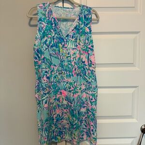 Lilly Pulitzer Johana Coverup Dress | Blue Ibiza Cabana Cocktail | Size M
